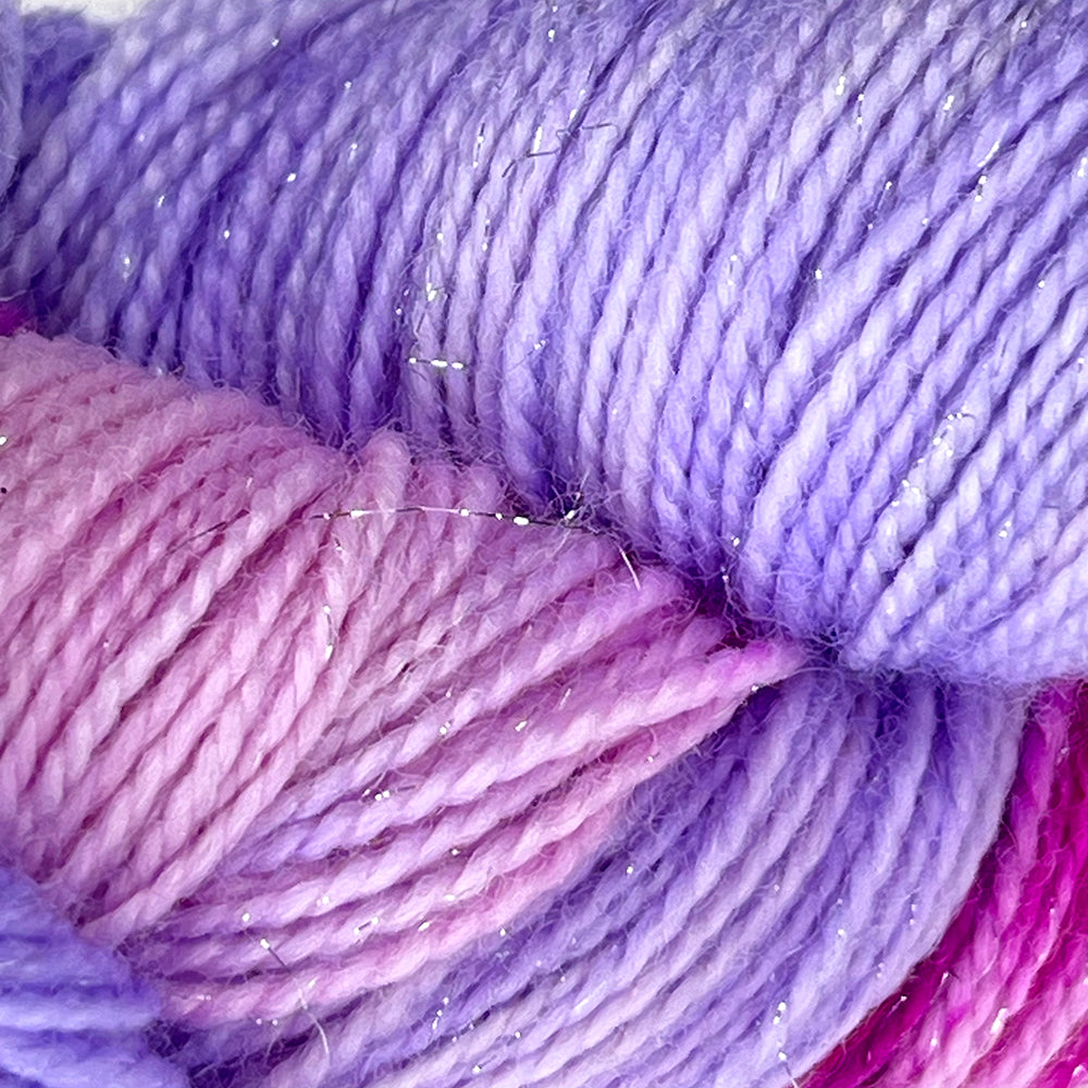 Berry Rainbow Sparkle Sock Yarn