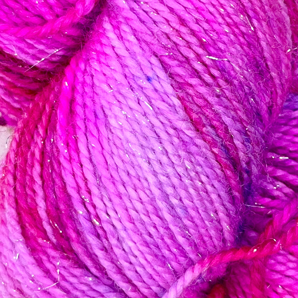 Cherry Bomb Sparkle Sock Yarn