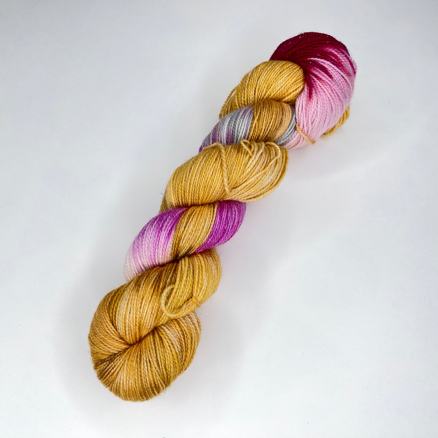 Gingerbread Snowflake Sparkle Sock Yarn