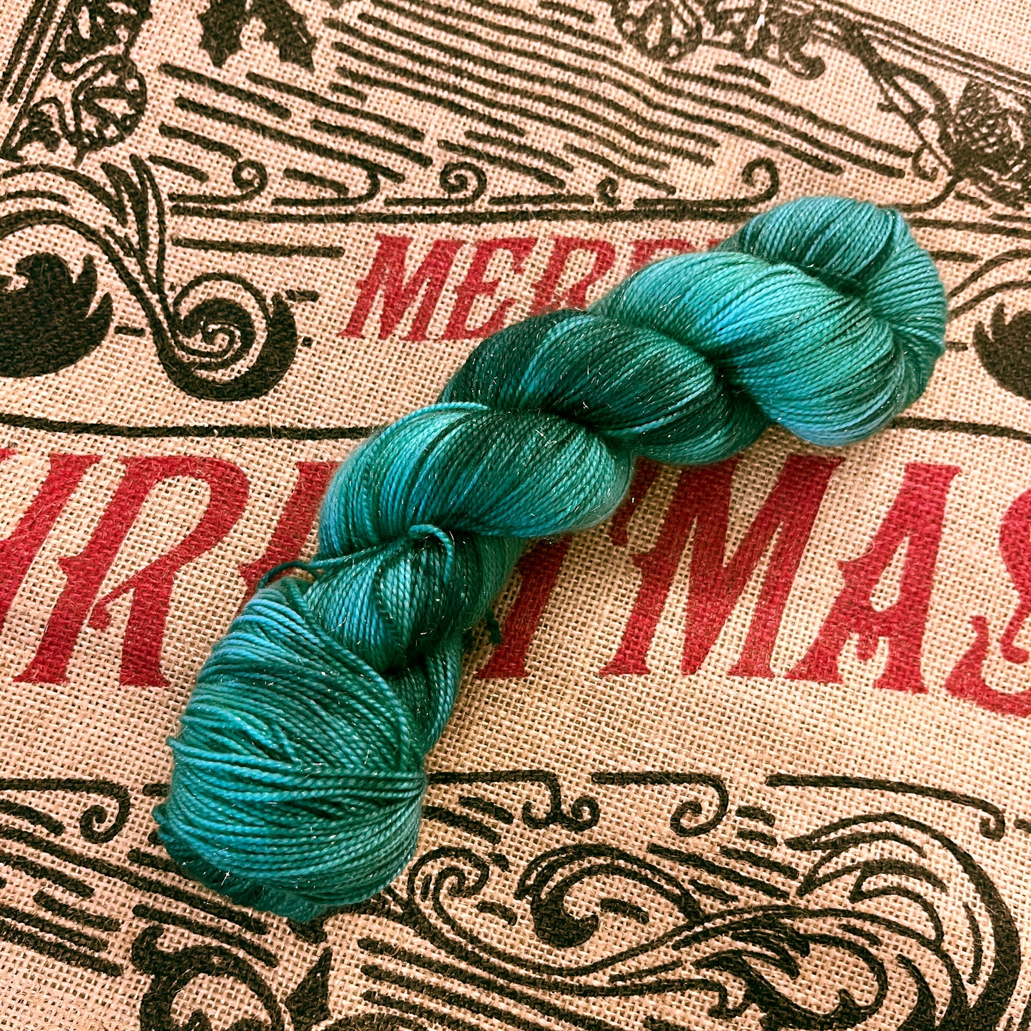 Glossy Leaves Sparkle Sock Yarn