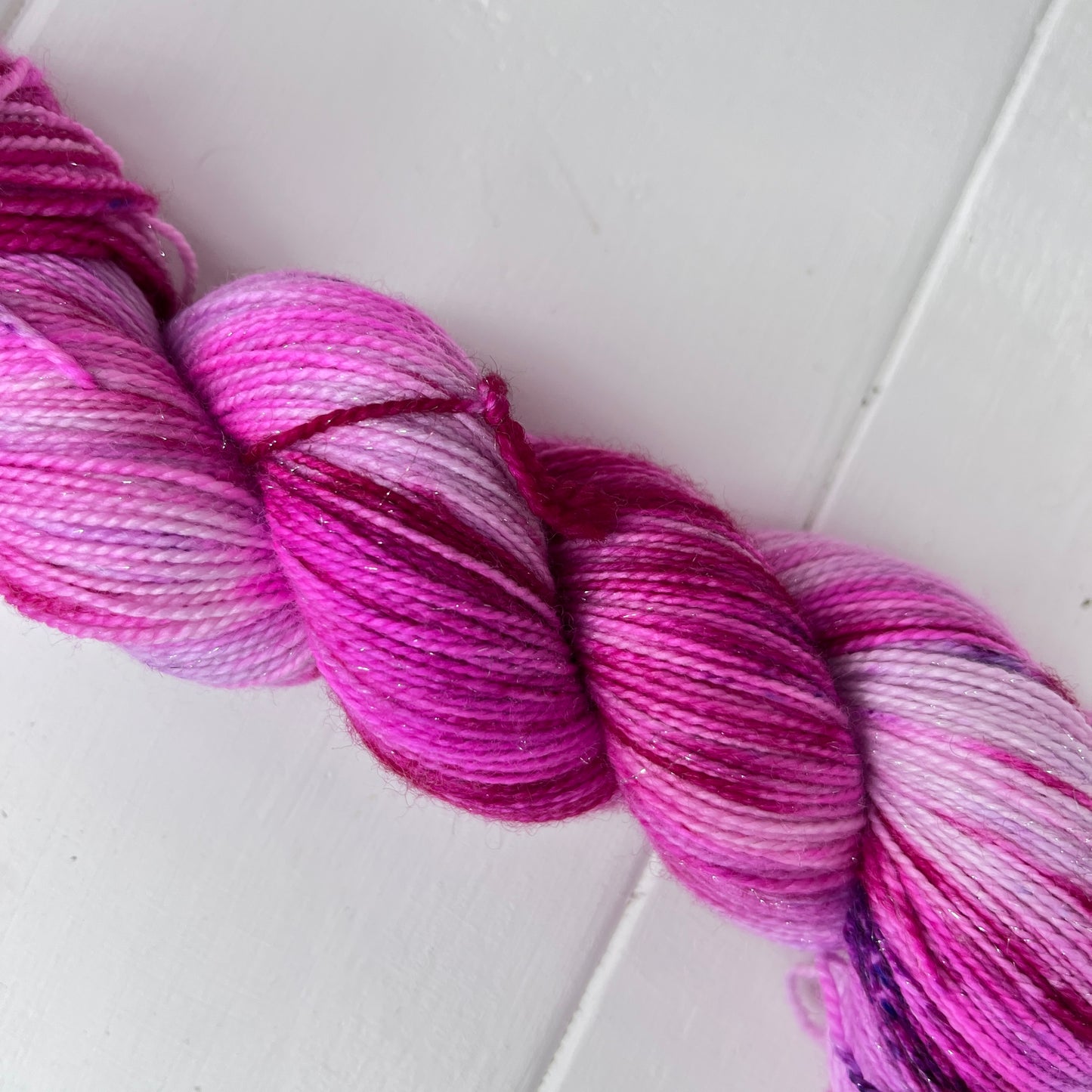 Cherry Bomb Sparkle Sock Yarn