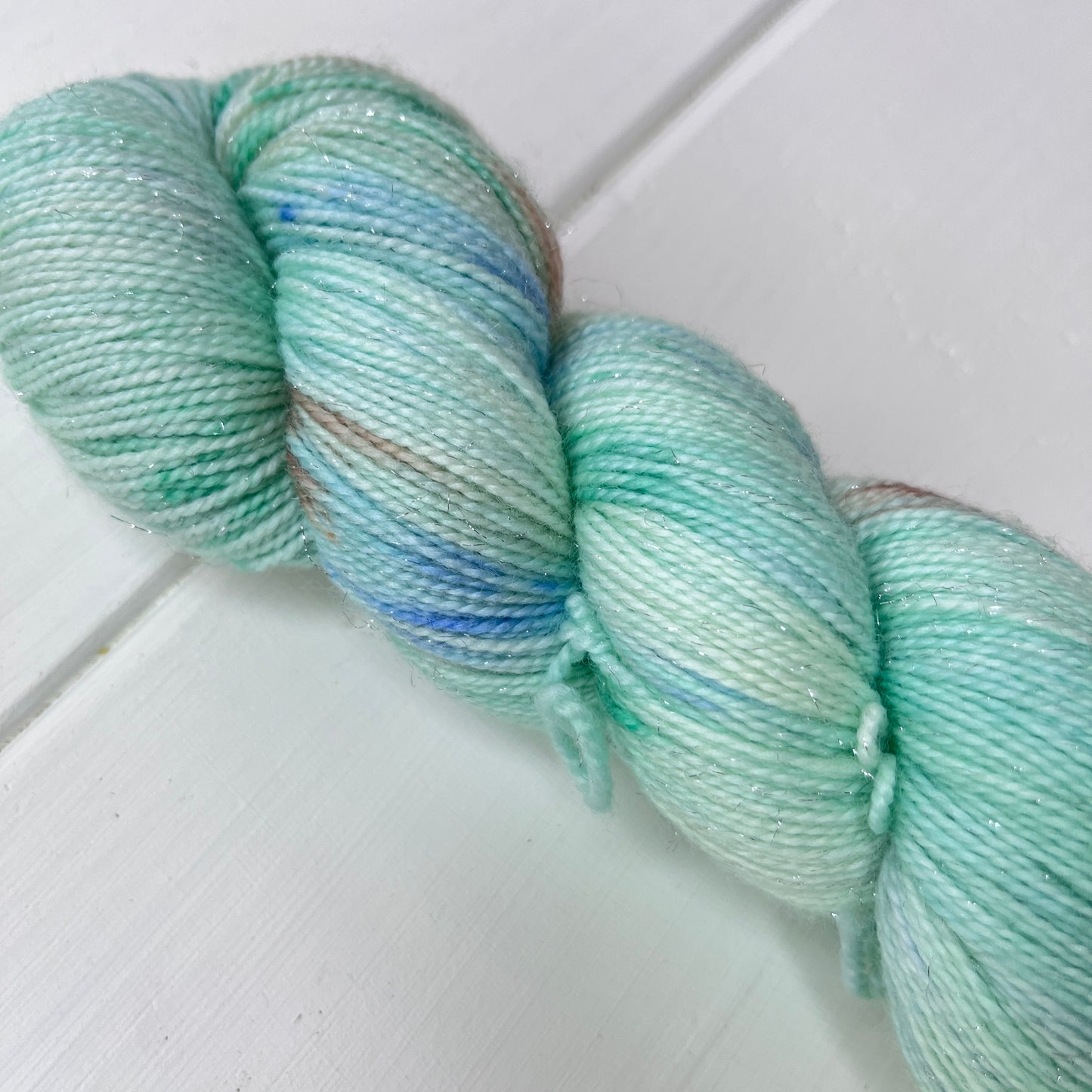 Robin's Egg Sparkle Sock Yarn