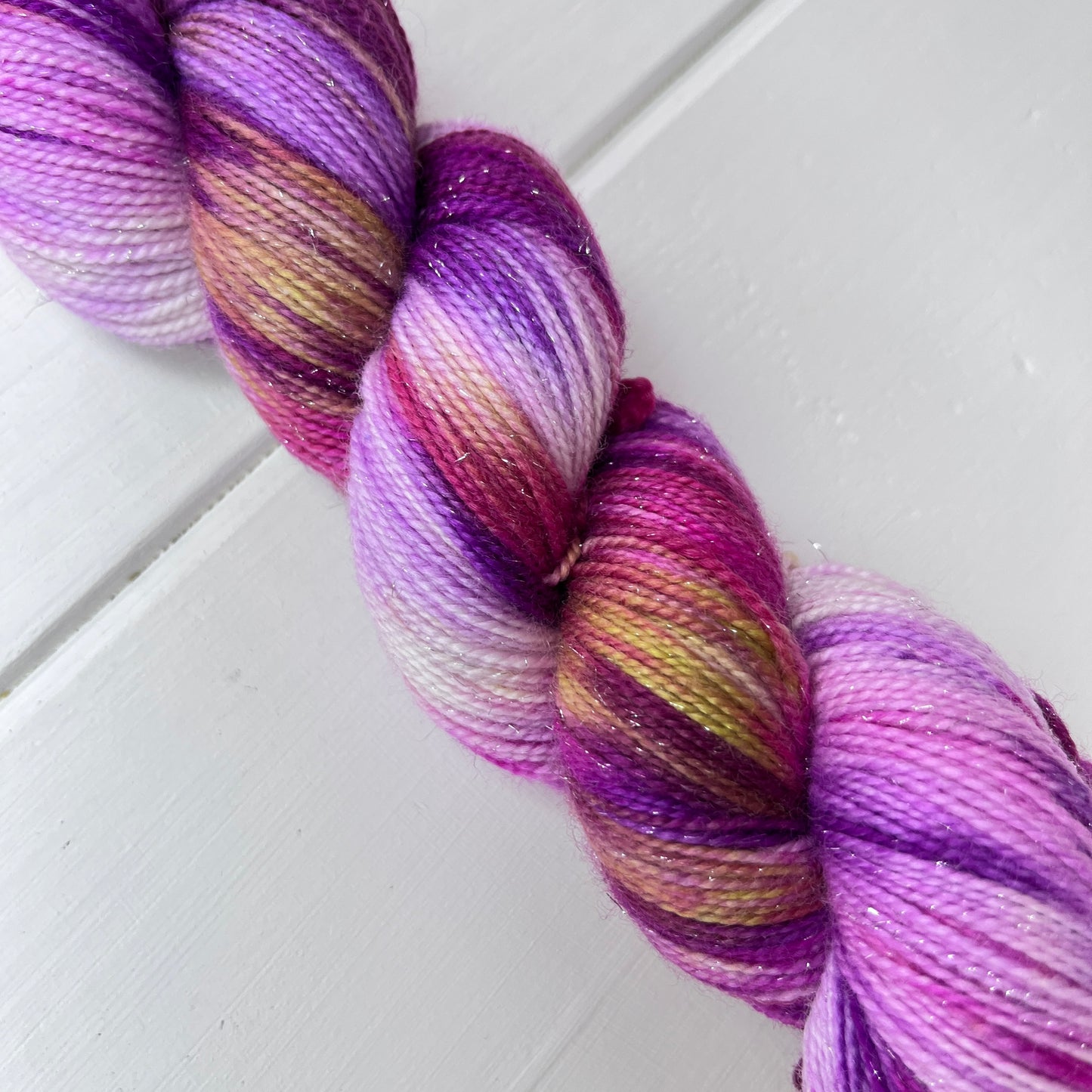 Apple and Blackberry Sparkle Sock Yarn