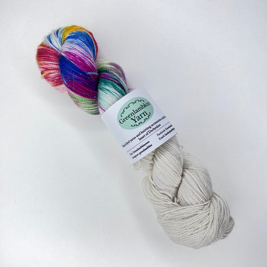 Lambkin Through the Snow Sparkle Sock Yarn