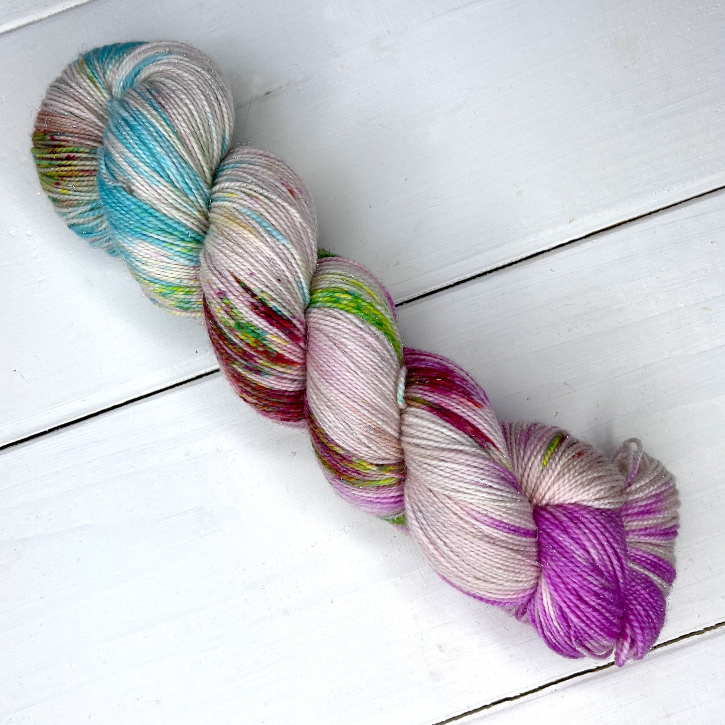 Peppermint Twist Sparkle Sock Yarn