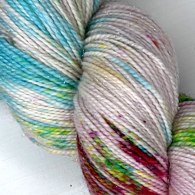 Peppermint Twist Sparkle Sock Yarn