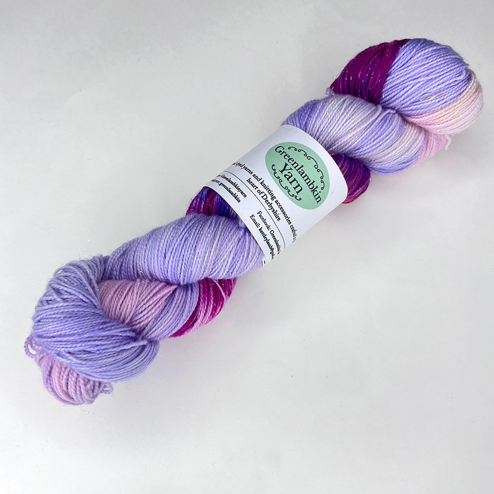 Berry Color Yarn Berry Rainbow Sparkle Sock Yarn โ Greenlambkin Yarn