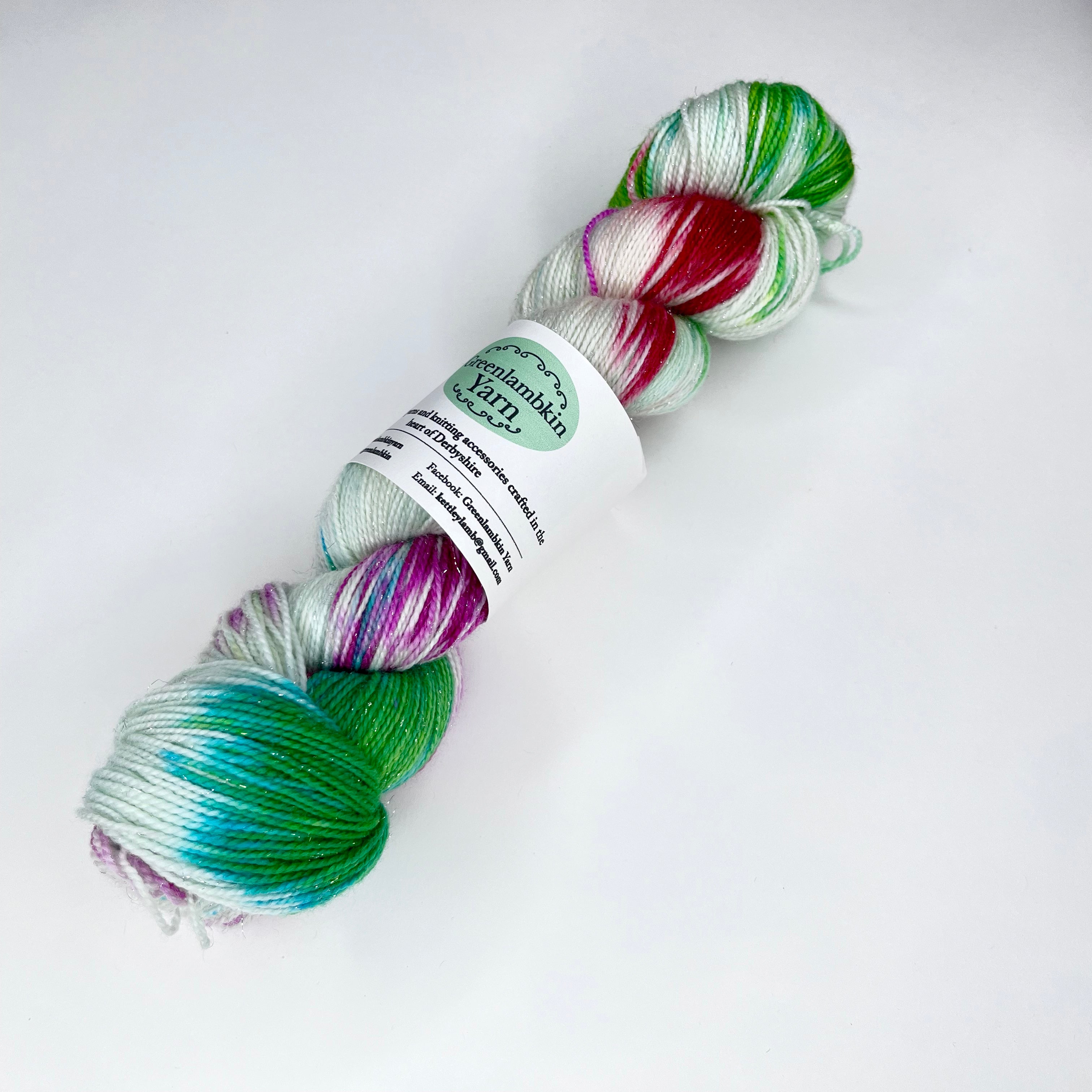 Candy Cane Forest Sparkle Sock Yarn – Greenlambkin Yarn