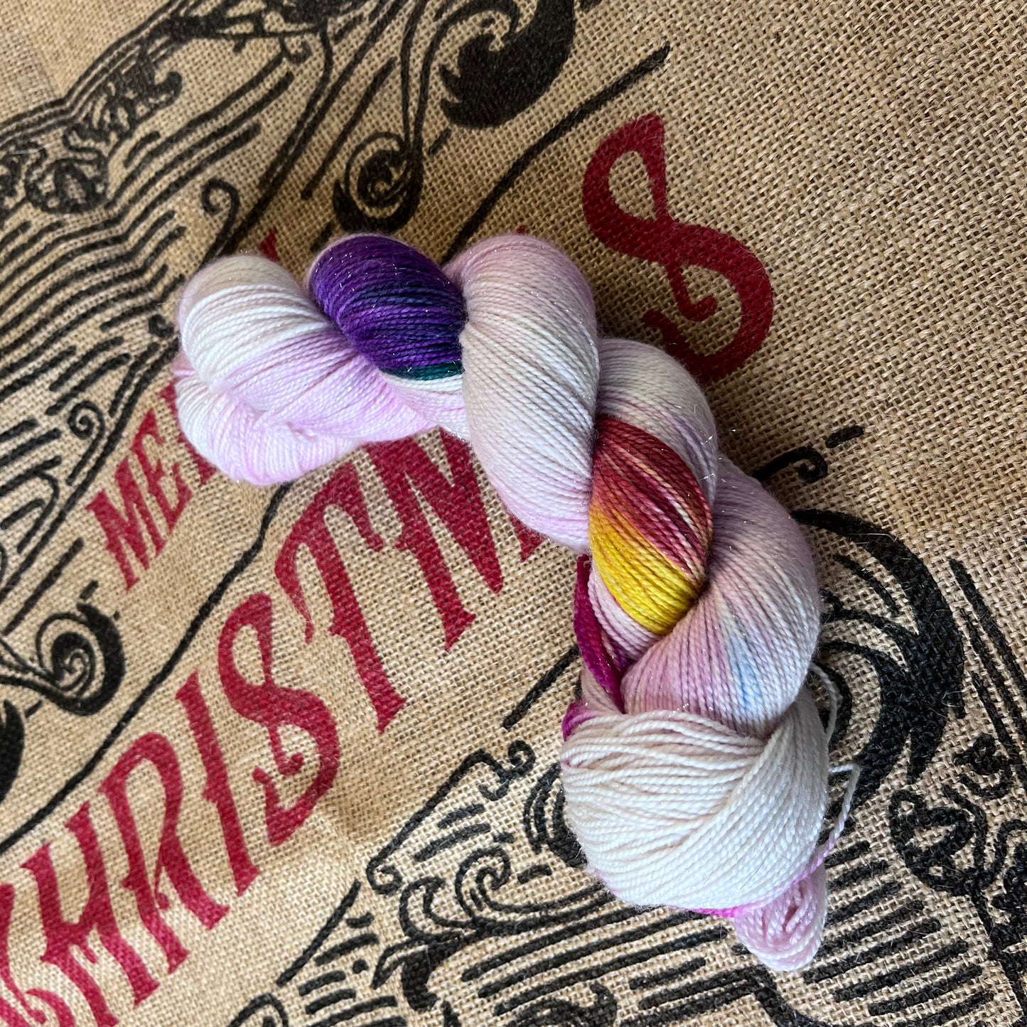 Sugar Plum Fairy Sparkle Sock Yarn