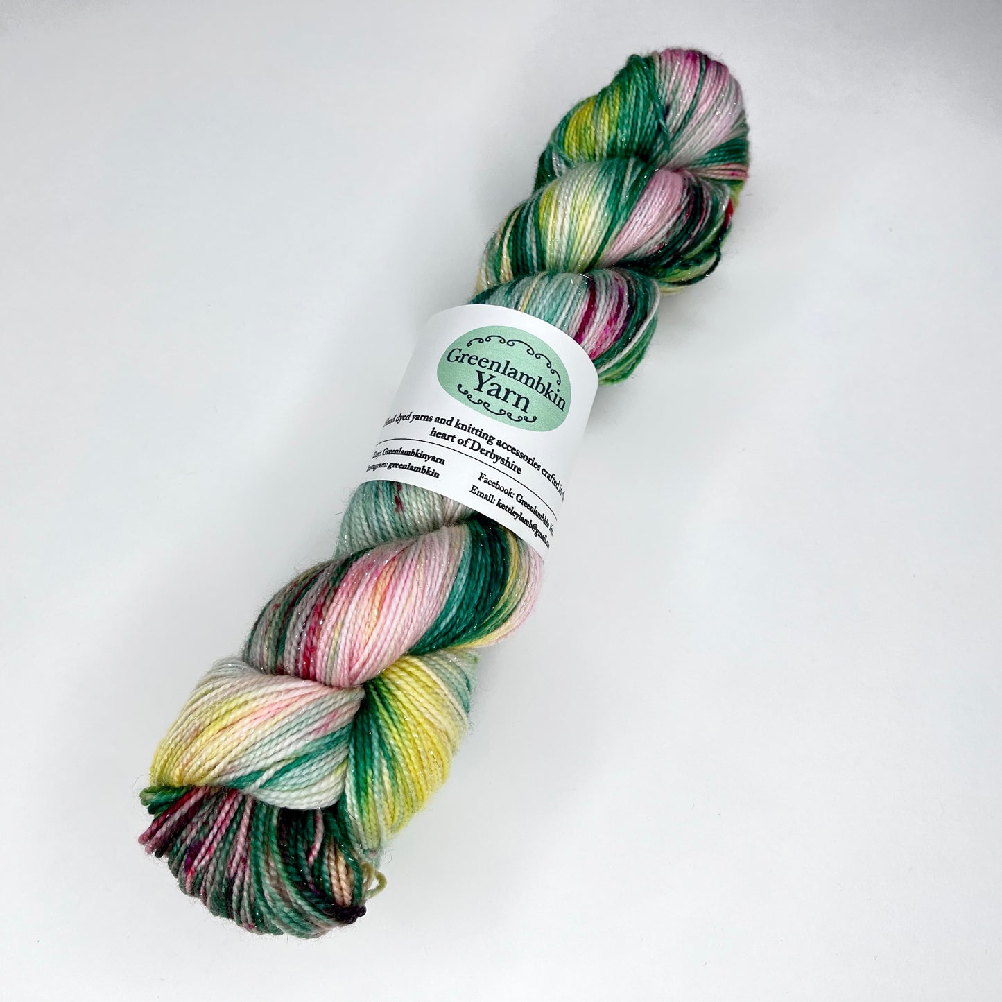 Holly Crown Sparkle Sock Yarn