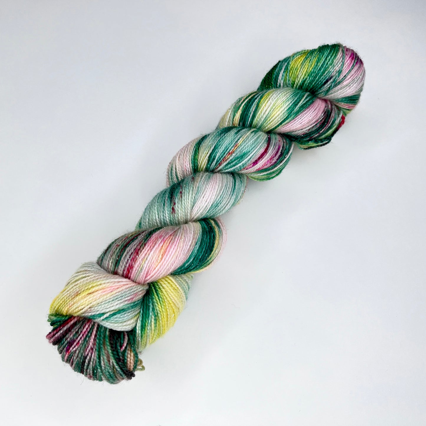 Holly Crown Sparkle Sock Yarn