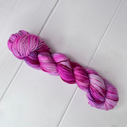 Cherry Bomb Sparkle Sock Yarn