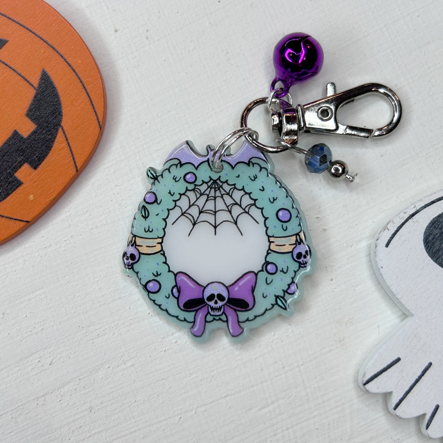 Spooky Wreath Project Bag Charm