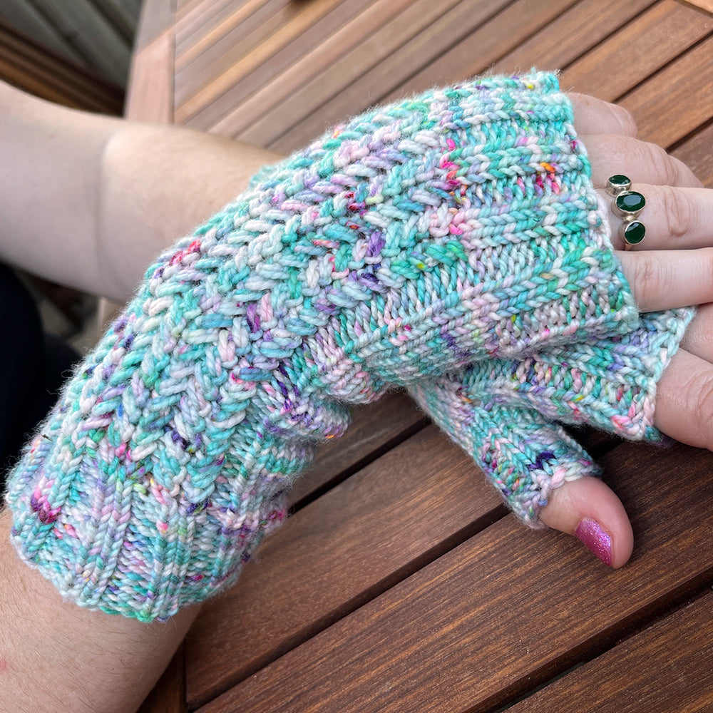 Thorny Briar Fingerless Mittens Knitting Pattern